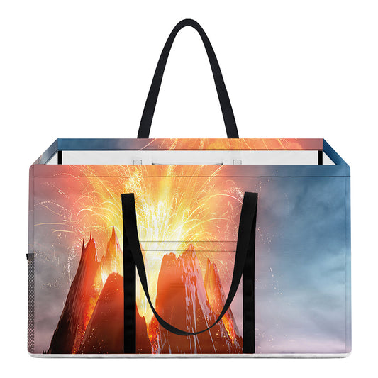 Erupting Volcano Print Utility Tote Bag