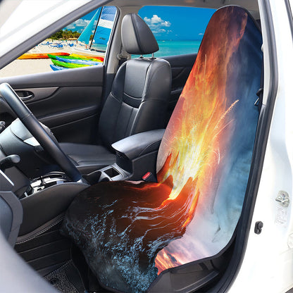 Erupting Volcano Print Waterproof Car Seat Cover