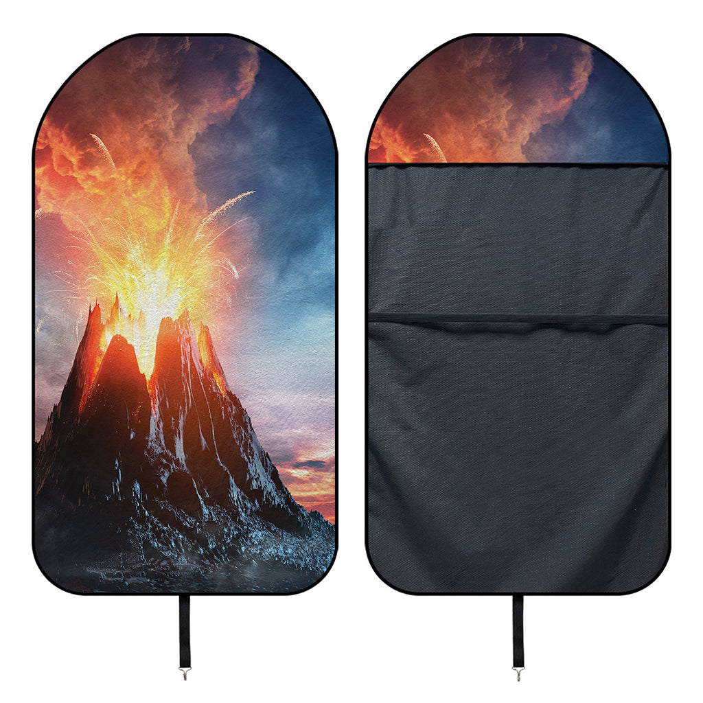 Erupting Volcano Print Waterproof Car Seat Cover