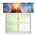 Erupting Volcano Print Window Valance