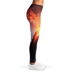 Erupting Volcano Print Women's Leggings
