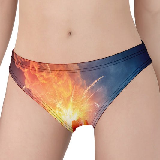 Erupting Volcano Print Women's Panties