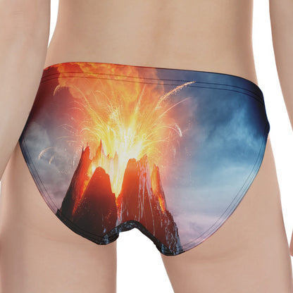 Erupting Volcano Print Women's Panties