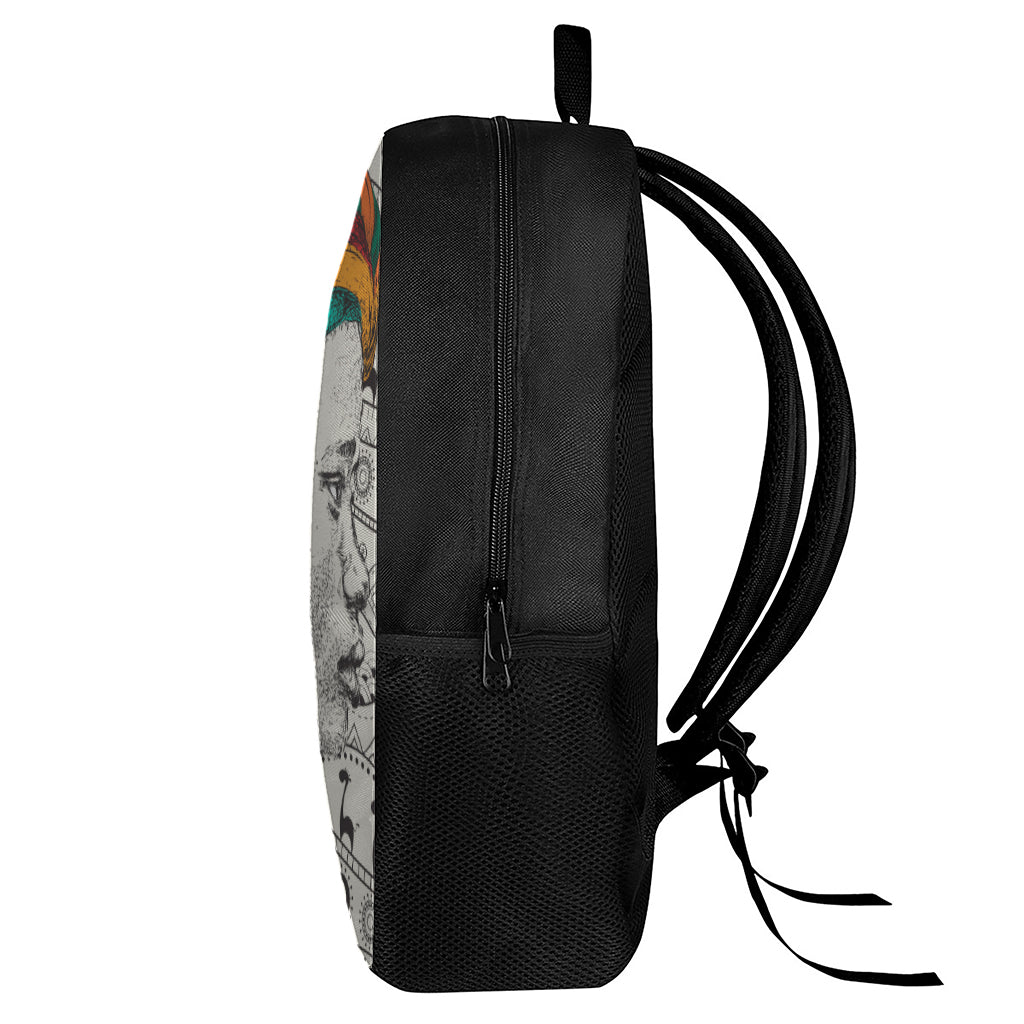 Ethnic African Girl Print 17 Inch Backpack