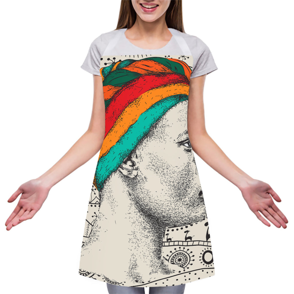 Ethnic African Girl Print Adjustable Apron