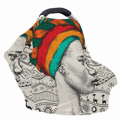 Ethnic African Girl Print Baby Seat Cover
