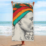Ethnic African Girl Print Beach Towel