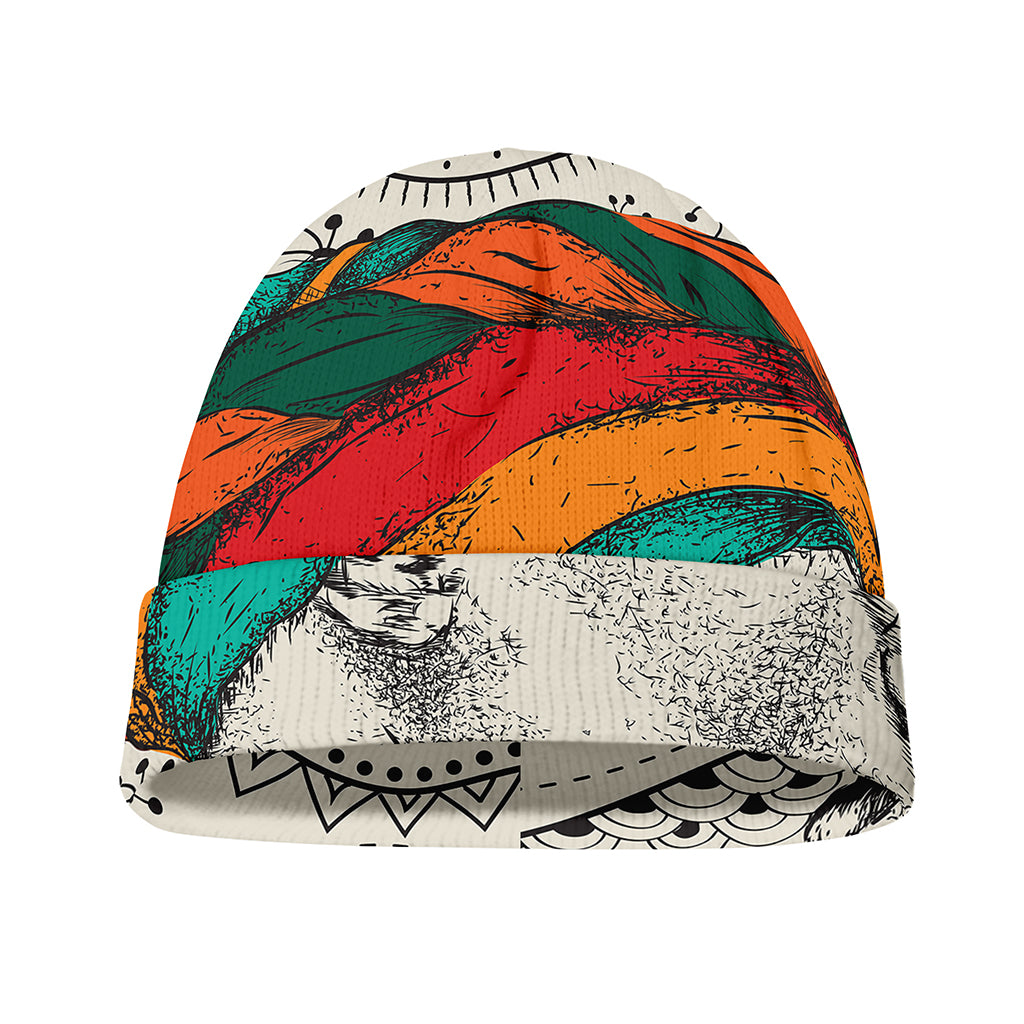 Ethnic African Girl Print Beanie