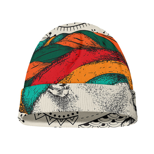 Ethnic African Girl Print Beanie