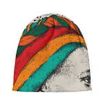 Ethnic African Girl Print Beanie