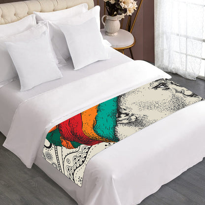 Ethnic African Girl Print Bed Runner