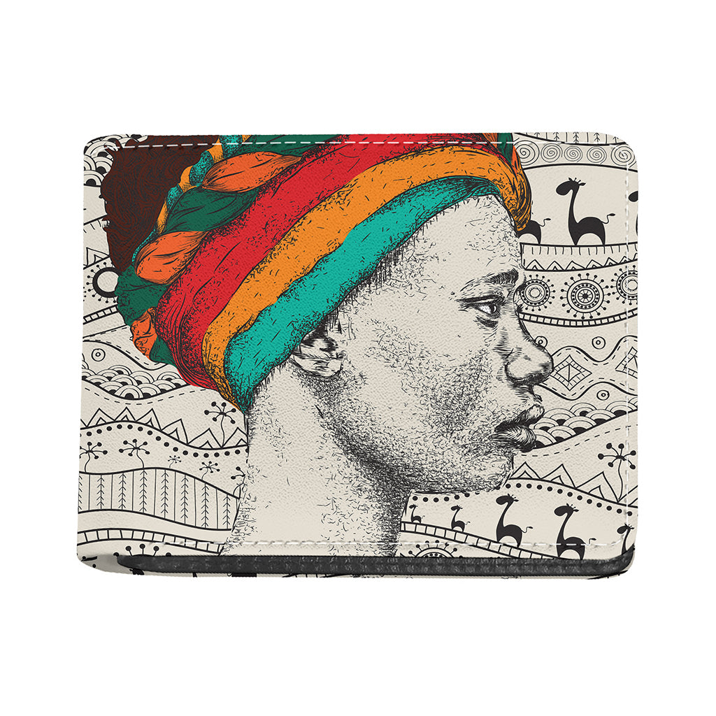 Ethnic African Girl Print Bifold Wallet