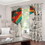 Ethnic African Girl Print Blackout Grommet Curtains