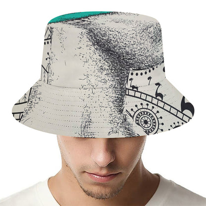 Ethnic African Girl Print Bucket Hat