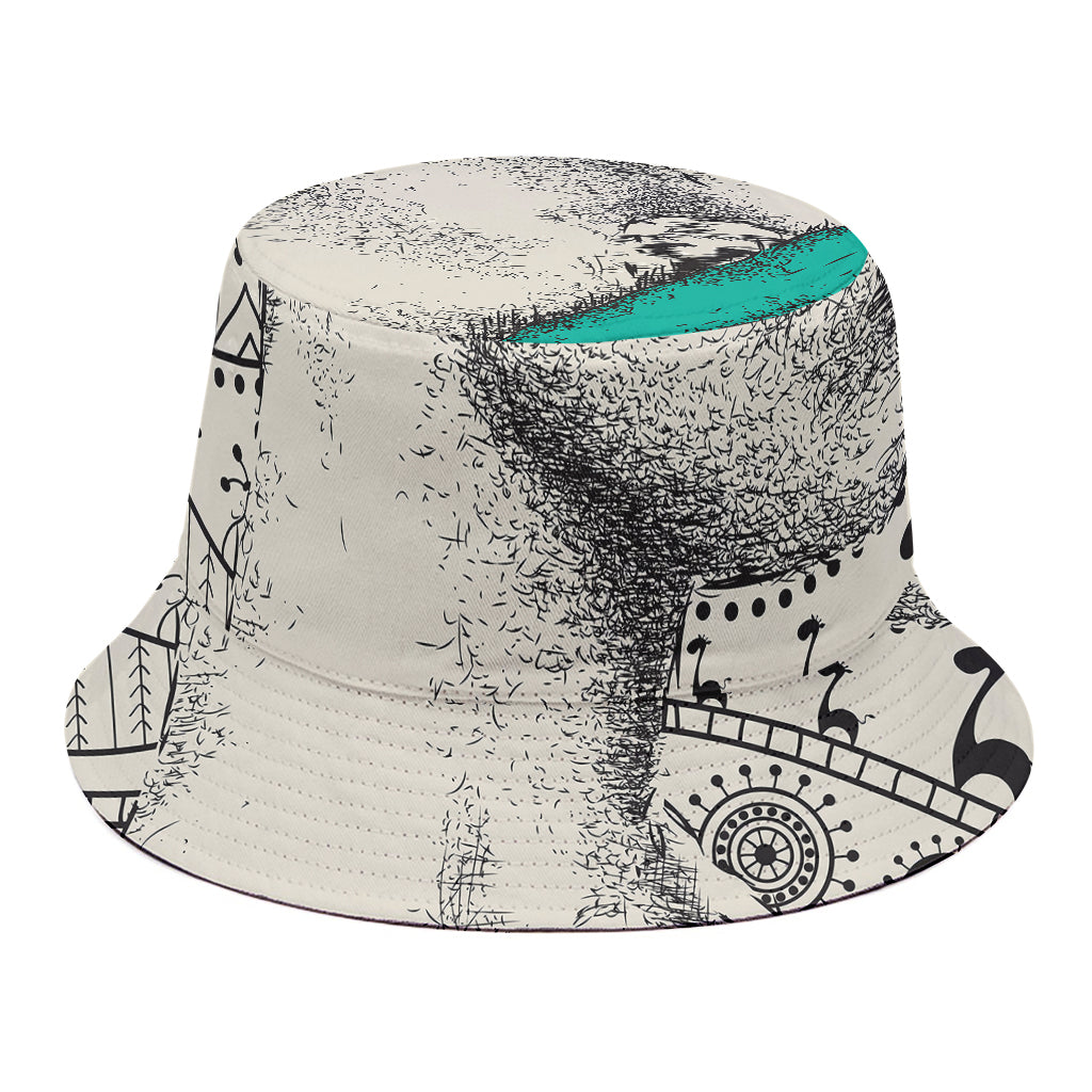 Ethnic African Girl Print Bucket Hat