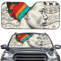 Ethnic African Girl Print Car Windshield Sun Shade