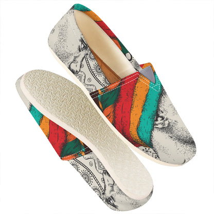 Ethnic African Girl Print Casual Shoes