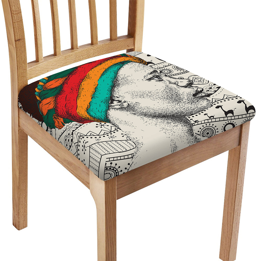 Ethnic African Girl Print Chair Cushion Cover
