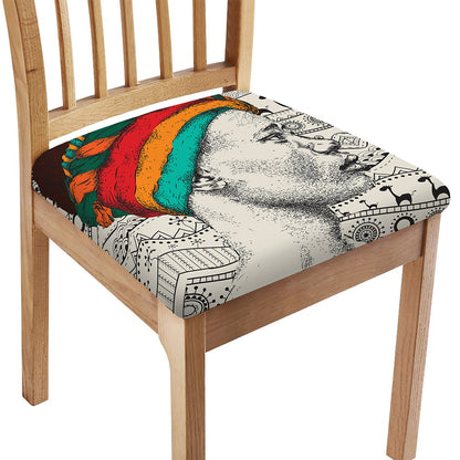 Ethnic African Girl Print Chair Cushion Cover