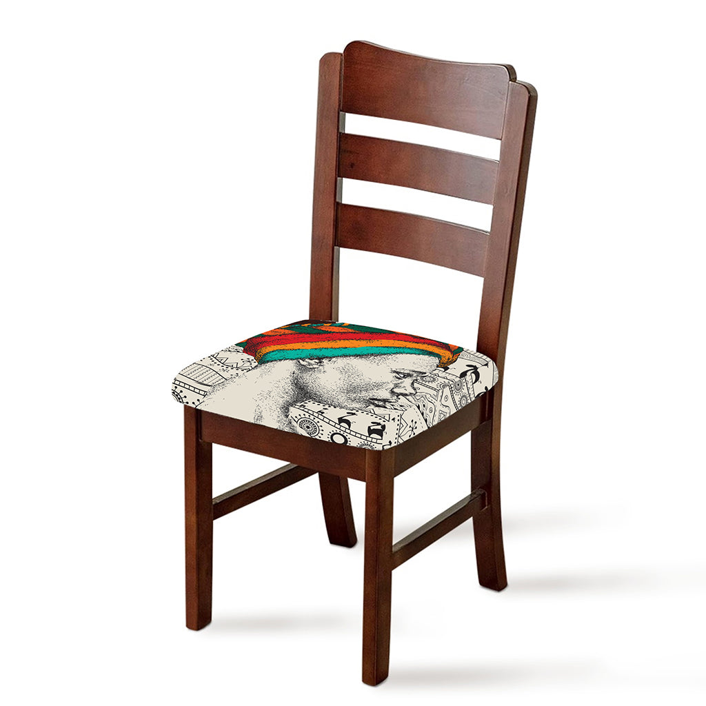 Ethnic African Girl Print Chair Cushion Cover