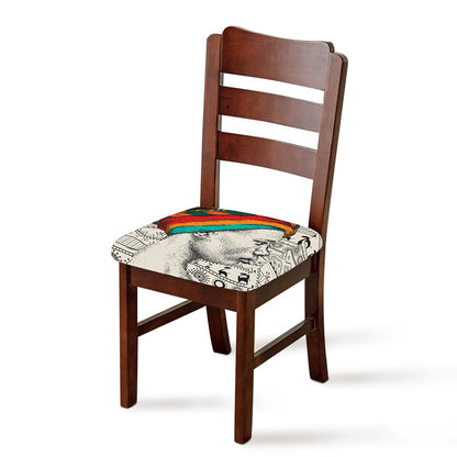 Ethnic African Girl Print Chair Cushion Cover