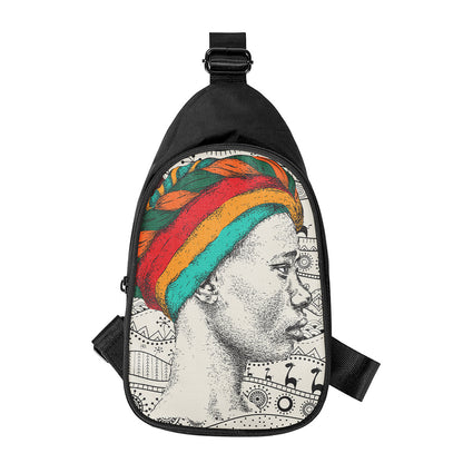 Ethnic African Girl Print Chest Bag