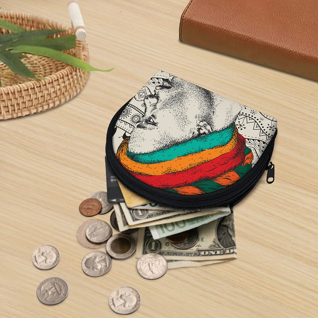 Ethnic African Girl Print Coin Purse