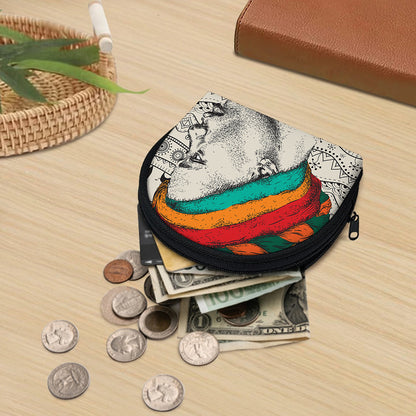 Ethnic African Girl Print Coin Purse