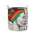 Ethnic African Girl Print Collapsible Laundry Basket
