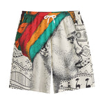 Ethnic African Girl Print Cotton Shorts