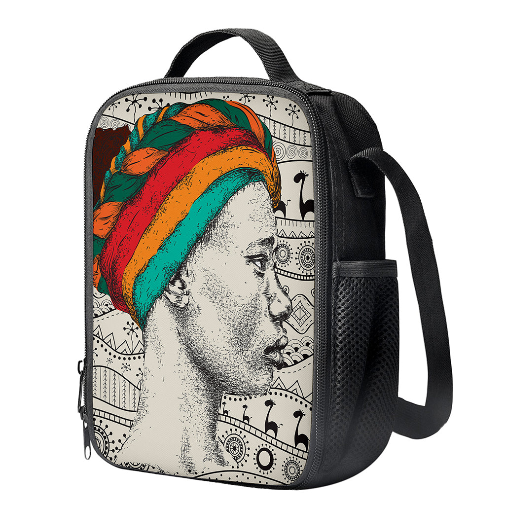 Ethnic African Girl Print Crossbody Lunch Bag