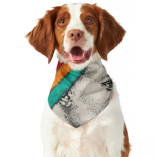 Ethnic African Girl Print Dog Bandana