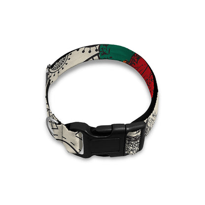 Ethnic African Girl Print Dog Collar