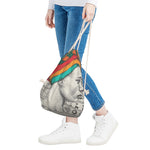 Ethnic African Girl Print Drawstring Bag
