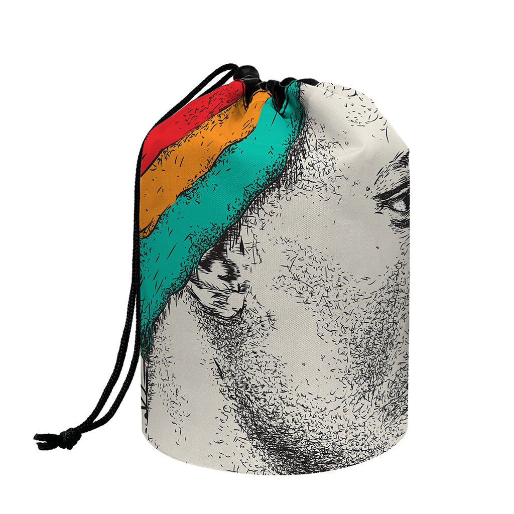 Ethnic African Girl Print Drawstring Makeup Bag