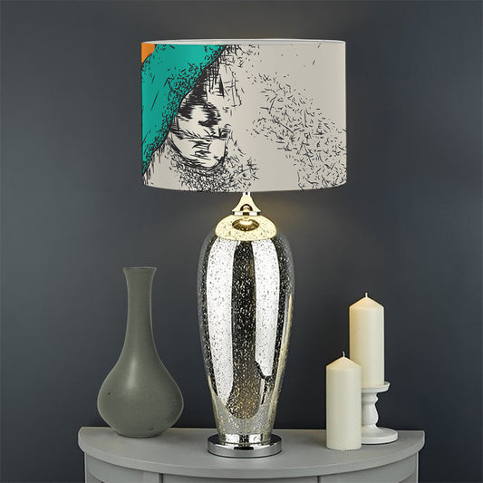 Ethnic African Girl Print Drum Lamp Shade