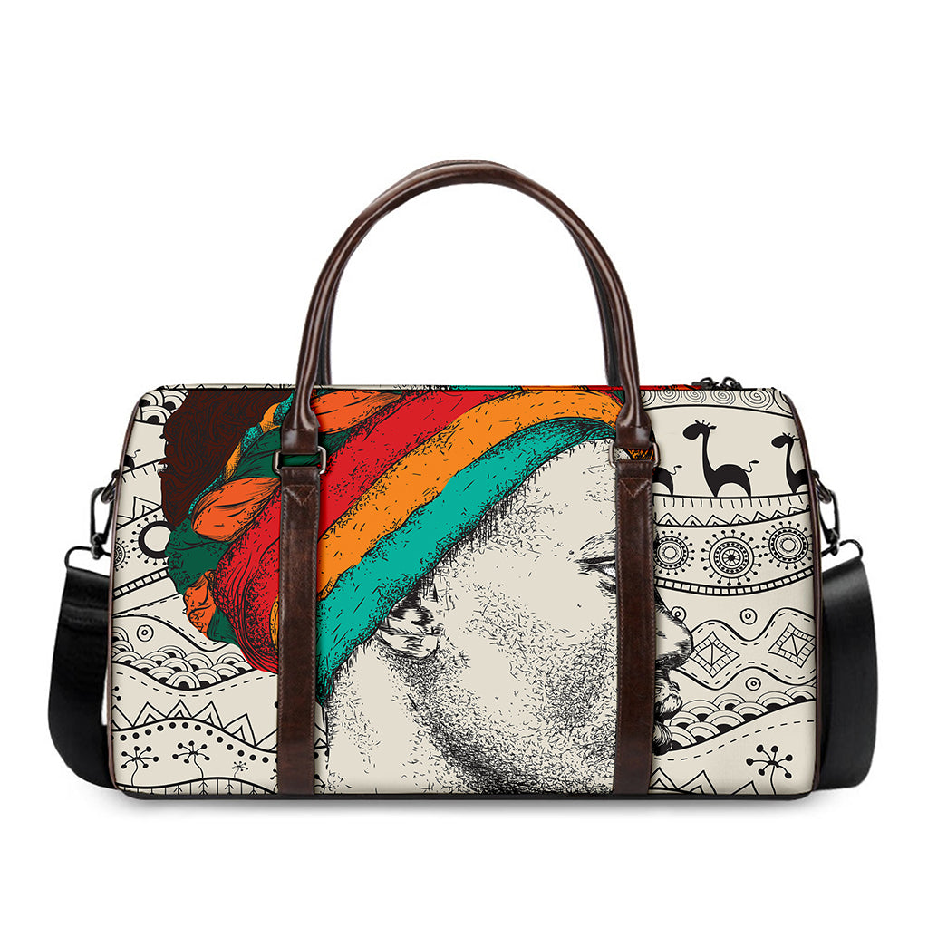 Ethnic African Girl Print Duffle Bag
