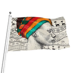 Ethnic African Girl Print Flag
