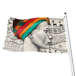 Ethnic African Girl Print Flag