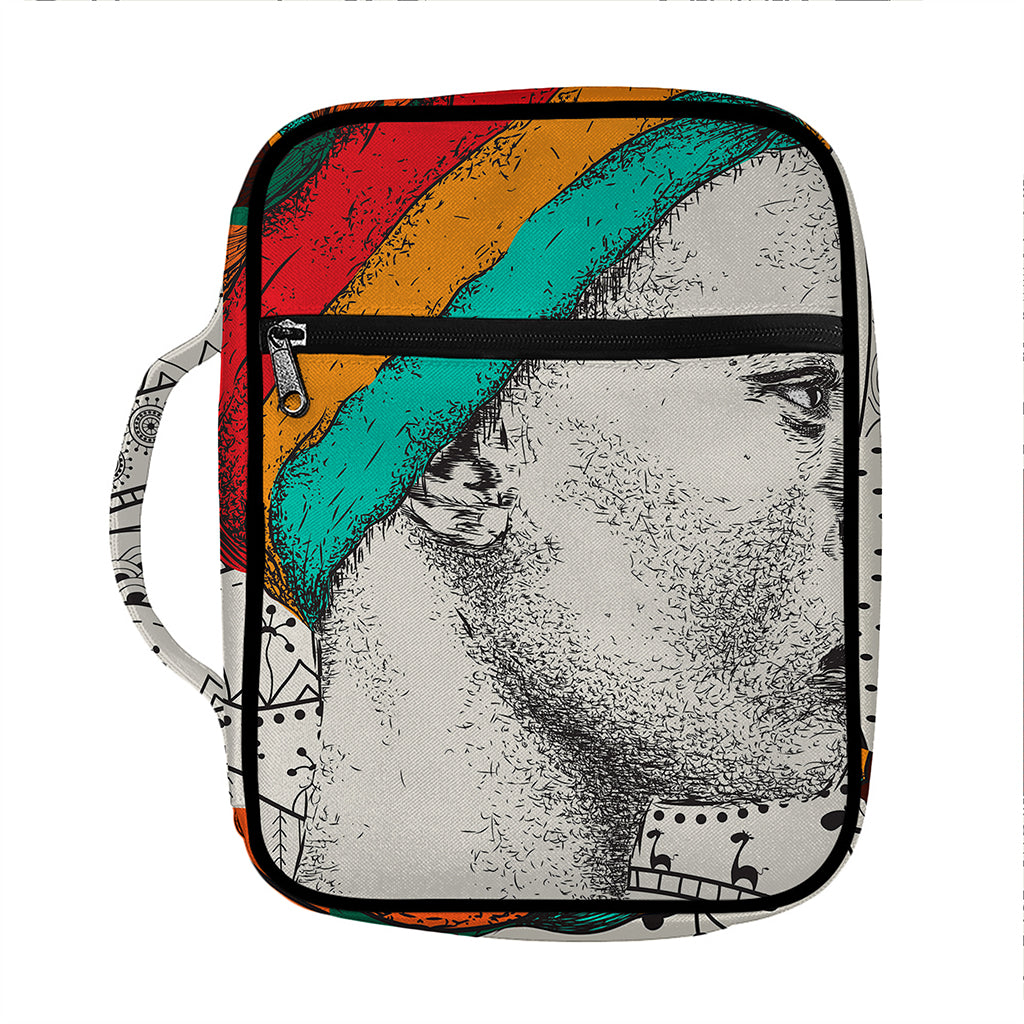 Ethnic African Girl Print Front Pocket Bible Bag
