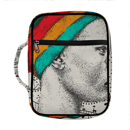 Ethnic African Girl Print Front Pocket Bible Bag
