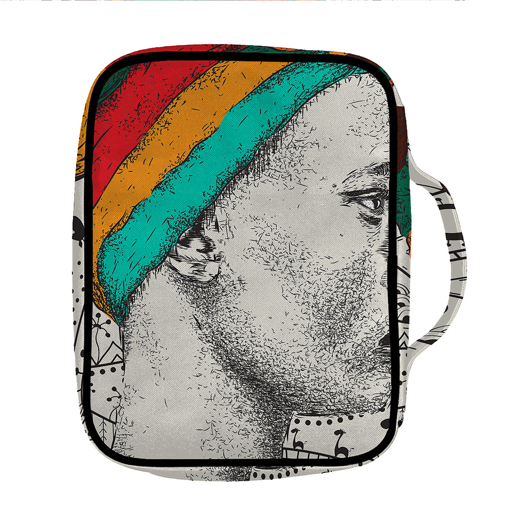 Ethnic African Girl Print Front Pocket Bible Bag