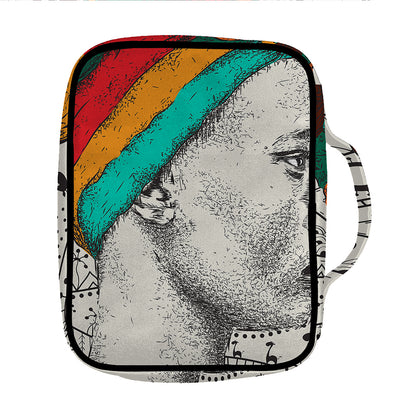 Ethnic African Girl Print Front Pocket Bible Bag