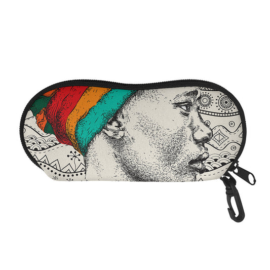 Ethnic African Girl Print Glasses Case