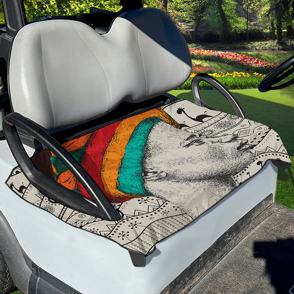 Ethnic African Girl Print Golf Cart Seat Cover