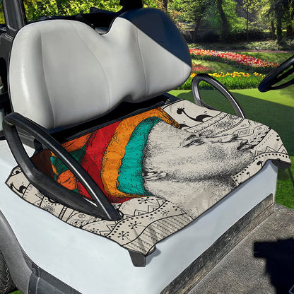 Ethnic African Girl Print Golf Cart Seat Cover
