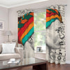 Ethnic African Girl Print Grommet Curtains