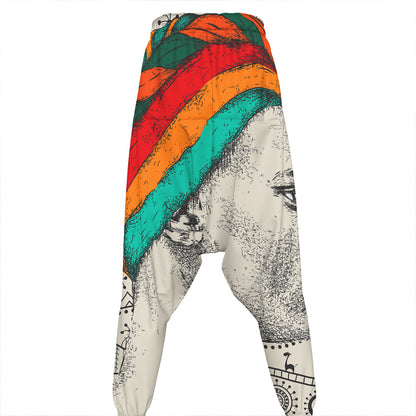 Ethnic African Girl Print Hammer Pants