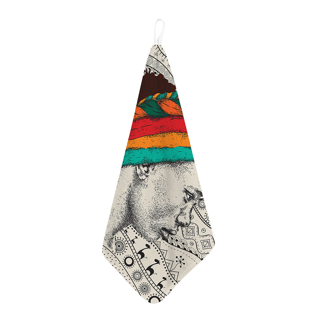 Ethnic African Girl Print Hand Towel