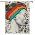 Ethnic African Girl Print House Flag